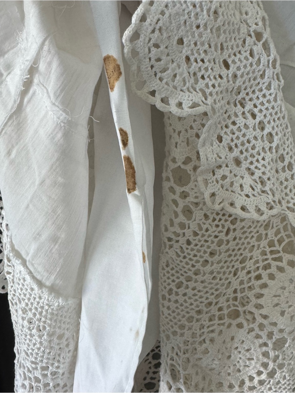Laundry by Shelli Segal White Crochet Hem Tiered Skirt Coastal Boho 100% Cotton - Picture 8 of 9